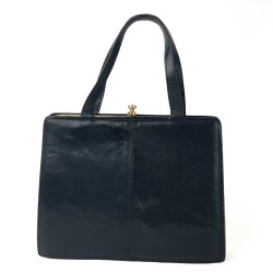 Sort vintage l�dertaske