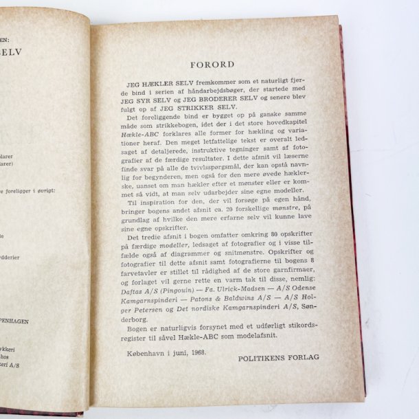 1968 h�klebog jeg h�kler selv