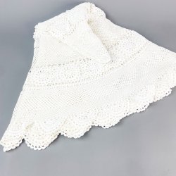 Smuk rund vintage dug �  � 150 cm