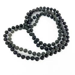 Vintage perlek�de i sort og gr�