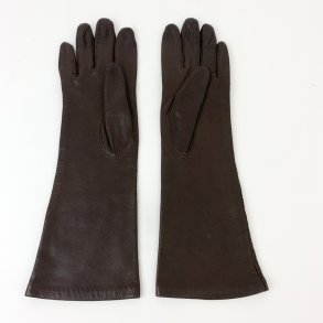 Vintage Lederhandschuhe in Schokoladenbraun Gr. 6