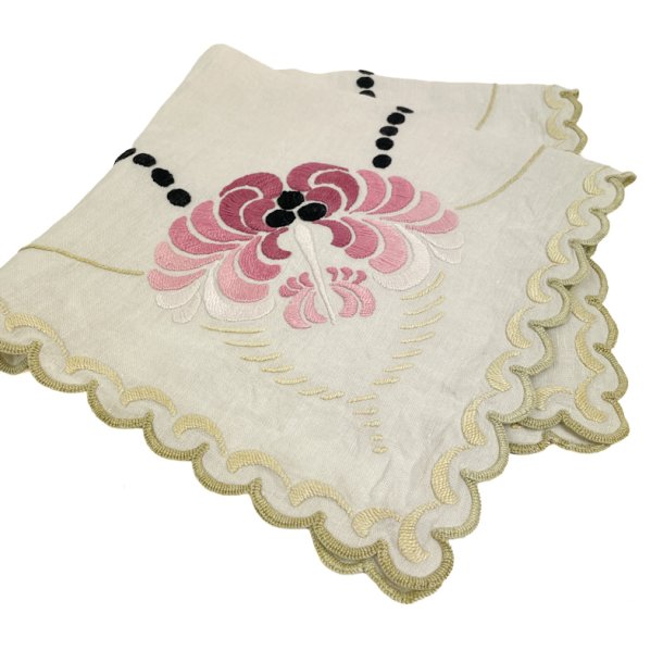 Lille broderet vintage h�rdug 60x60 cm