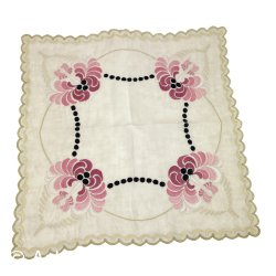 Lille broderet vintage h�rdug 60x60 cm