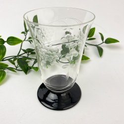 Limonadenglas   mit schwarzem Fu -  Taasinge, Holmegaard 