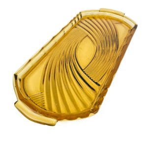 Ravgult vintage rouladefad glas