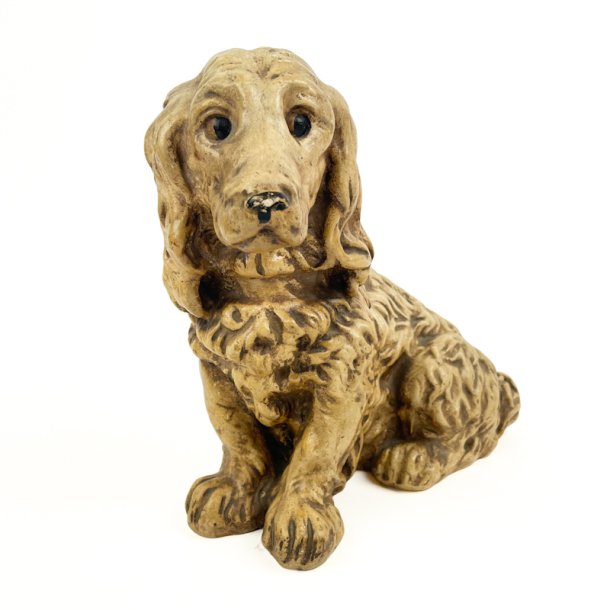 Dekorativ hundefigur vintage keramik