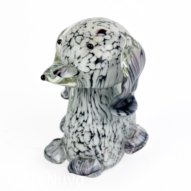 Plettet vintage Murano glashund