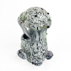 Plettet vintage Murano glashund