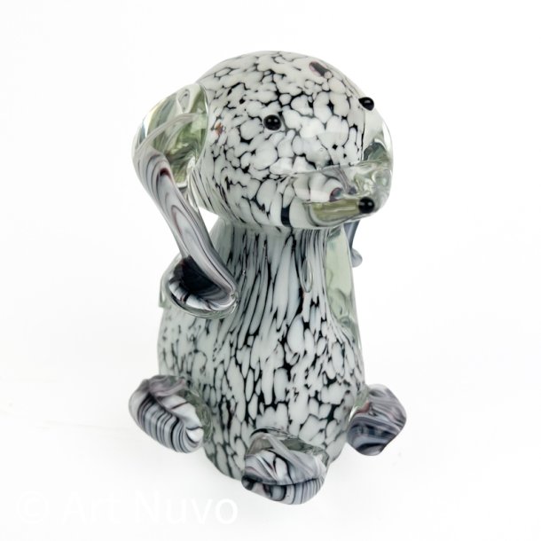 Plettet vintage Murano glashund