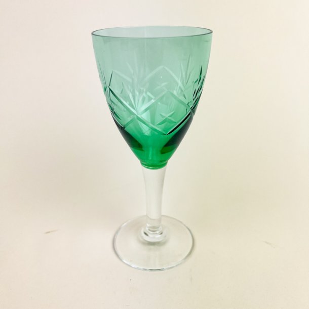 Gr�n Holmegaard hvidvinsglas - Ulla