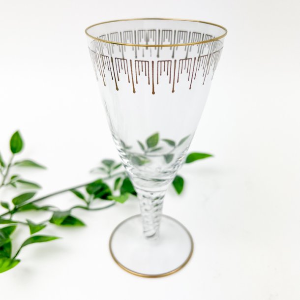 Elegant guldkantet Marselisborg hvidvinsglas