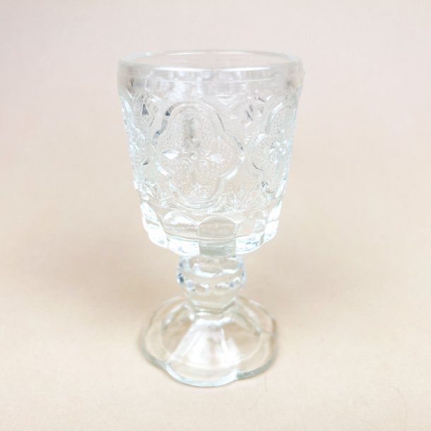 Vintage presset vinglas m�nstret