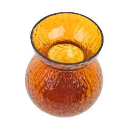 Fyens Glasv�rk ravfarvet retro hyacintglas