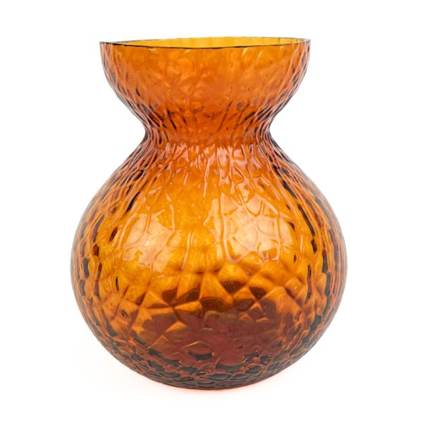 Fyens Glasv�rk ravfarvet retro hyacintglas