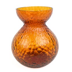 Fyens Glasv�rk ravfarvet retro hyacintglas