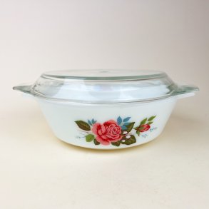 Vintage JAJ Pyrex June Rose ildfast fad