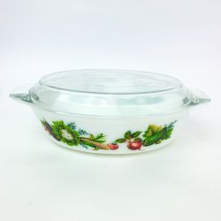 Ildfast hvid retro glasskl med lg