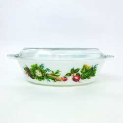 Ildfast hvid retro glasskl med lg