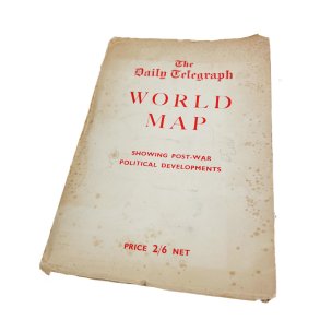Vintage World Map Telegraph