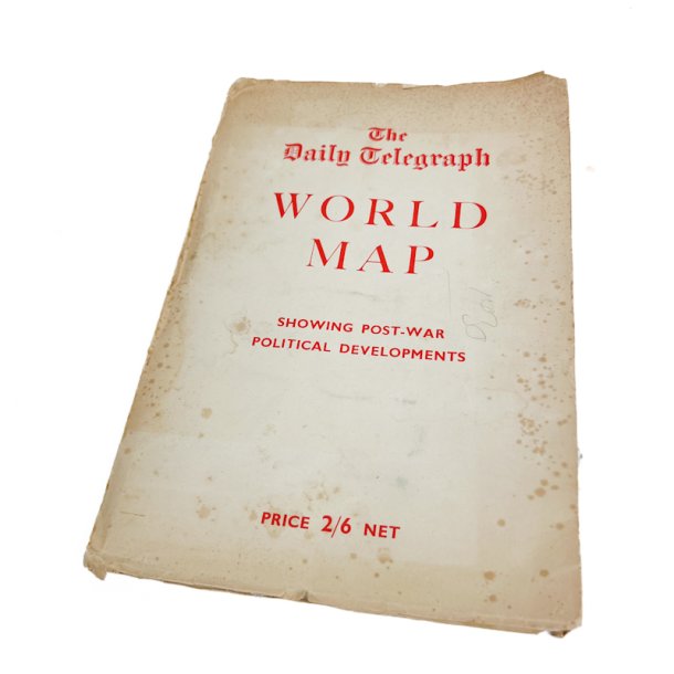 Vintage World Map Telegraph
