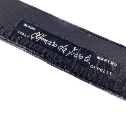 Cyclamfarbenes Vintage Grtel aus Wildleder