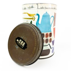 Vintage bunte Kaffedose