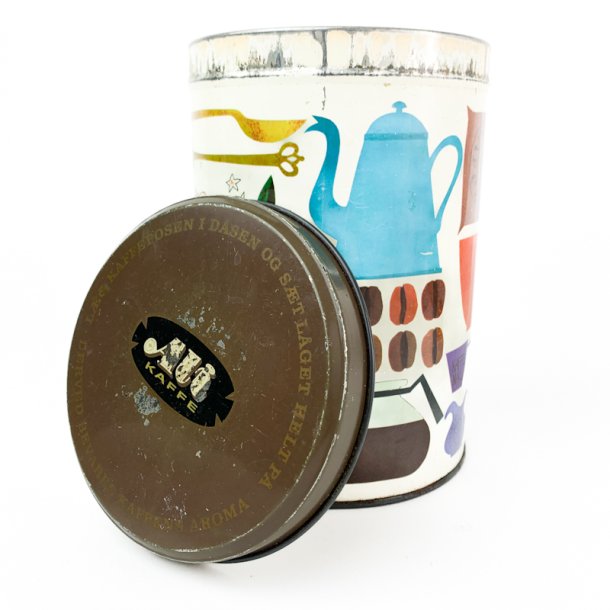 Vintage bunte Kaffedose