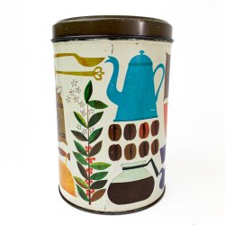 Vintage bunte Kaffedose