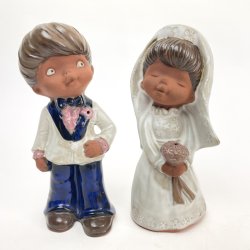 Retro brudepar, to figure � 18 cm