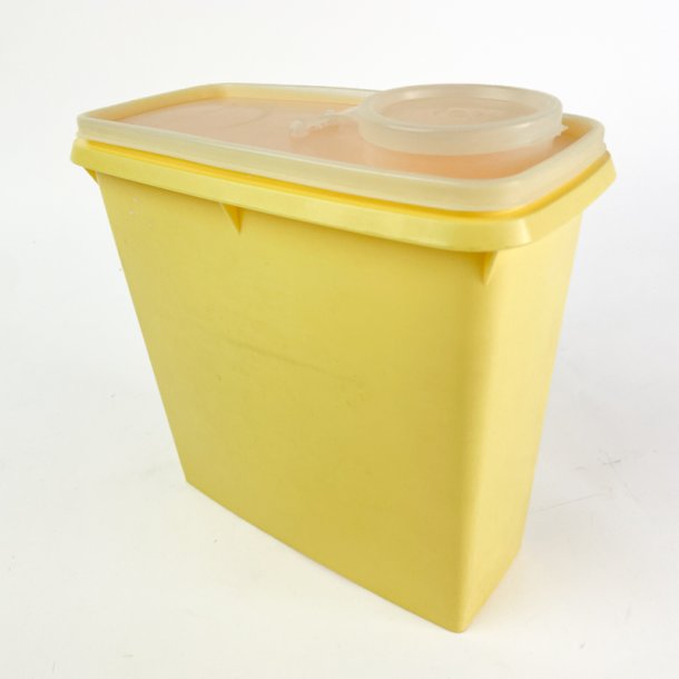 Gul vintage Tupperware opbevaringsb�tte