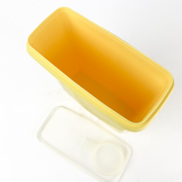 Gul vintage Tupperware opbevaringsb�tte