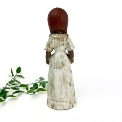  Vintage blomsterpige keramikfigur