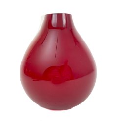 Mundgeblasene rote Lucy Glasvase 