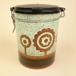 Retro kaffed�se med blomstermotiv