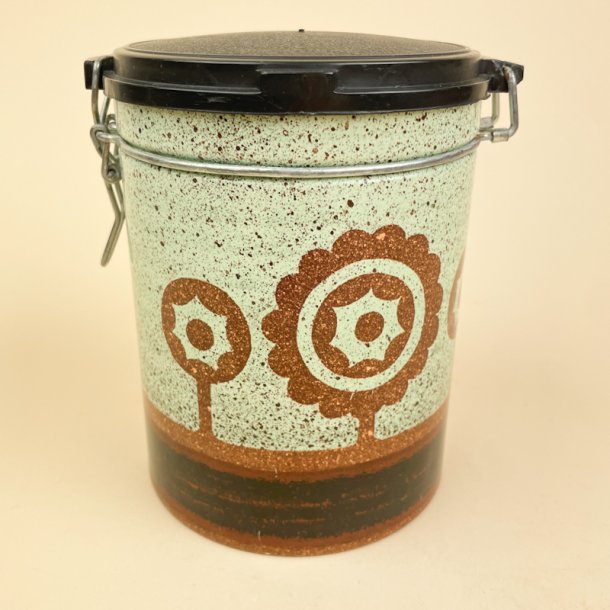 Retro kaffed�se med blomstermotiv