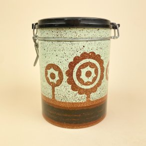 Retro kaffed�se med blomstermotiv
