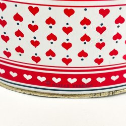 Vintage rd hjerte kagedse