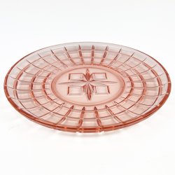 Rosa vintage glasfad