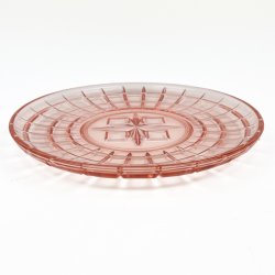 Rosa vintage glasfad