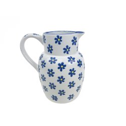 Blomstret vintage kande i keramik