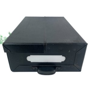 Schwarze Retro Aufbewahrungsbox mit Griff