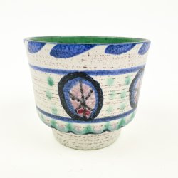 Blomstret vintage keramik urtepotte