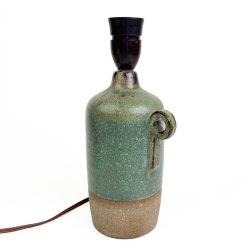 Gr�n vintage keramiklampe