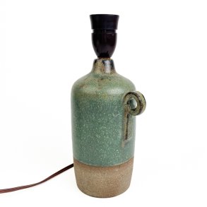 Gr�n vintage keramiklampe