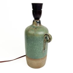 Gr�n vintage keramiklampe