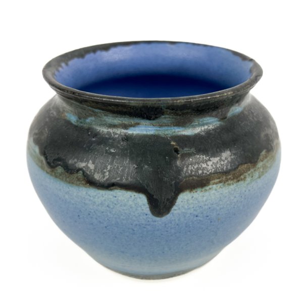  Bl� vintage keramikkrukke