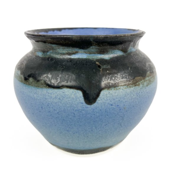  Bl� vintage keramikkrukke