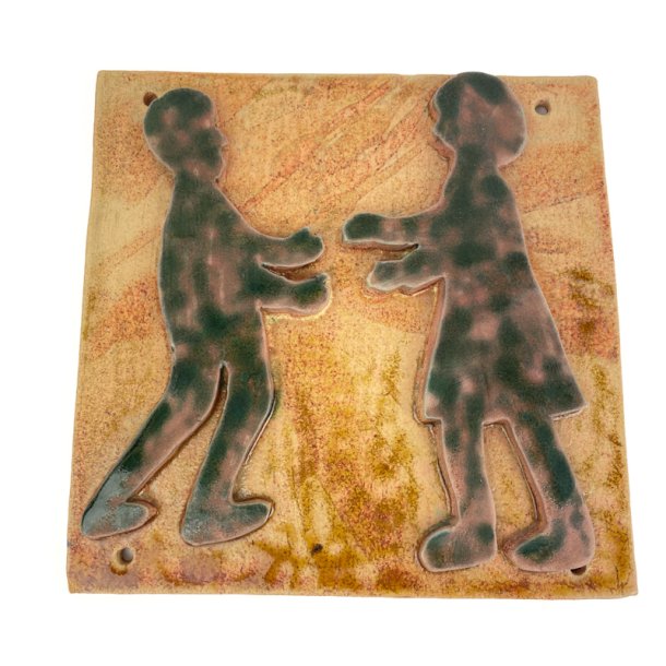 Dekorativt vintage keramikrelief