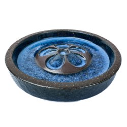 Blaue-Keramiktablett Michael Andersen Nr. 6328-3