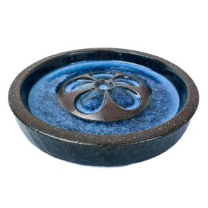 Blaue-Keramiktablett Michael Andersen Nr. 6328-3